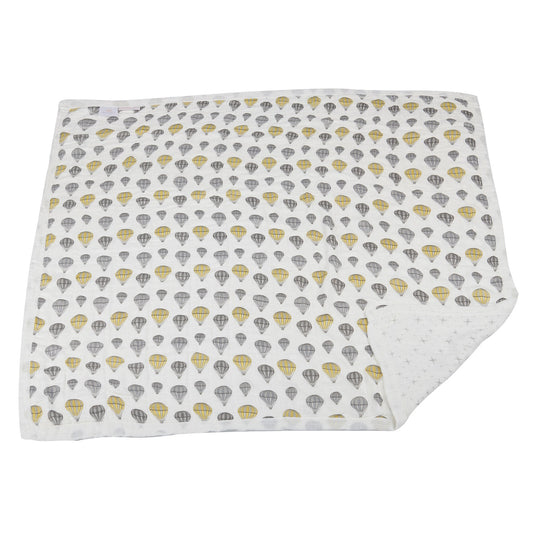 Hot Air Balloon and Northern Star Bamboo Muslin Newcastle Blanket